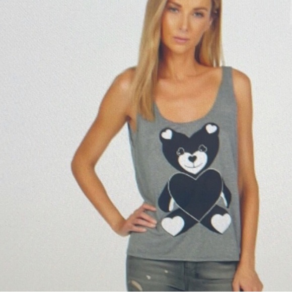 Lauren Moshi Tops - Lauren Moshi Teddy Heart Tank Sz XS